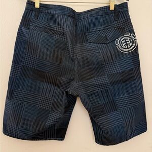 Vintage Element Men's Dark Blue Checkered Shorts